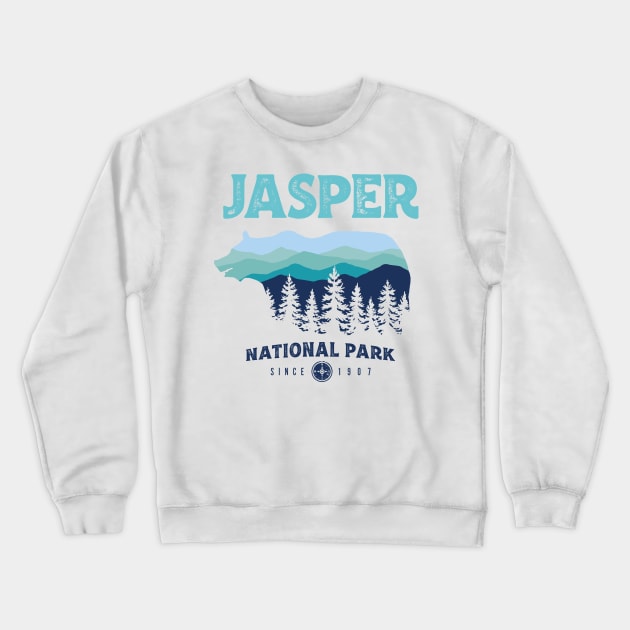 Jasper National Park Grizzly Bear Vintage Look Crewneck Sweatshirt by MarkusShirts